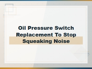 Oil Pressure Switch Replacement to Stop Squeaking Noise